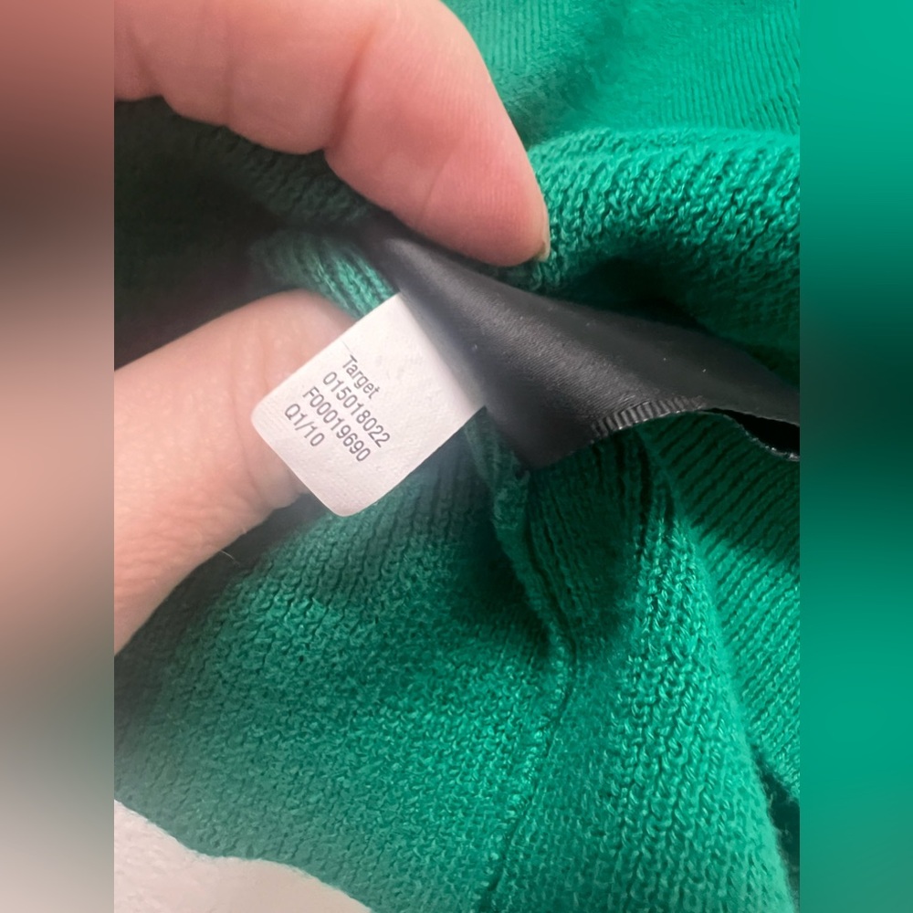 *Women’s Grass Green Cropped Cardigan Mossimo Large - Picture 7 of 8